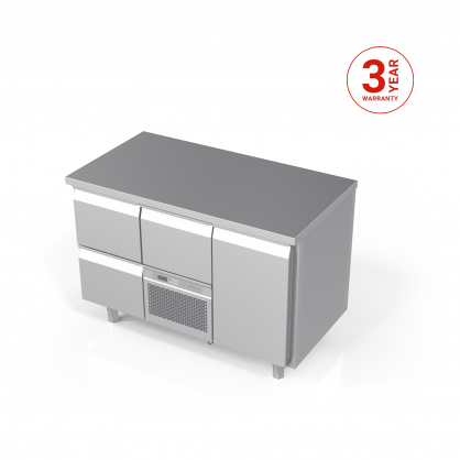 Cooling Counter with 3 Drawers and 1 Door, -5 ... +8 °C